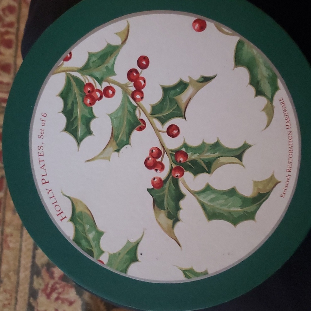 Restoration Hardware Holly Dessert Plates Set of 6